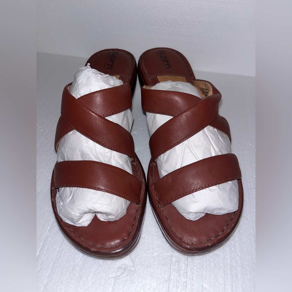 Born Brown Leather Mules – Like New!